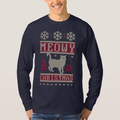 Meowy Christmas T_Shirt