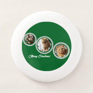 Meowy Christmas Three Cats Photos Customize Wham-O Frisbee