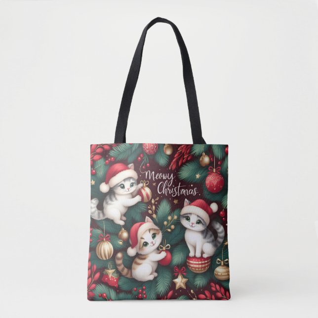 Meowy Christmas -  Tote Bag (Front)