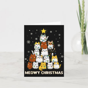 Meowy Christmas Tree Merry Catmas Cat Lover For Me Card