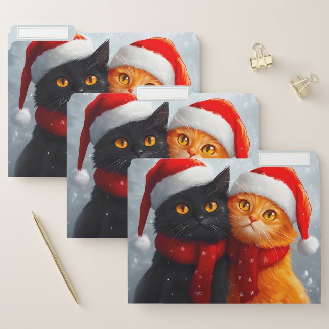 Meowy Christmas Winter Love File Folder (Set)