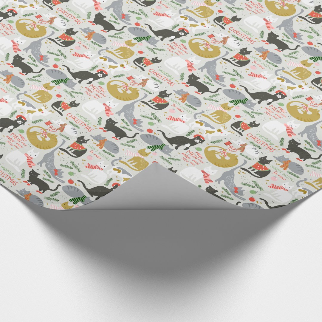 Meowy Christmas Wrapping Paper 