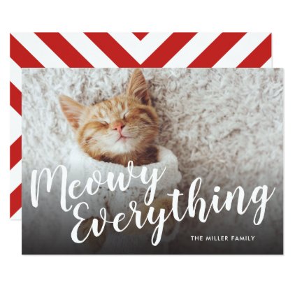 Meowy Everything Cat Holiday Photo Card