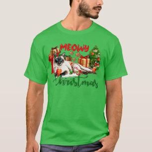 Meowy Merry Catmas Christmas Tree Cat Lover Christ T-Shirt