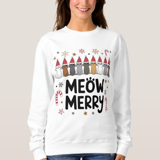 Meowy Merry Catmas Sweatshirt (Front)