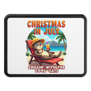 Meowy Xmas Summer Christmas In July Chillin Cool C Hitch Cover