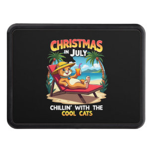 Meowy Xmas Summer Christmas In July Chillin Cool C Hitch Cover
