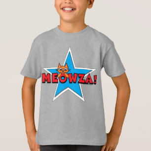 MEOWZA! Kid's Red White and Blue Cat T-Shirt