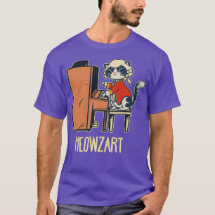 Meowzart A Cute Cat Playing The Piano T-Shirt