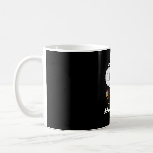Meowzel tof funny jewish cat hanukkah chanuka coffee mug (Left)