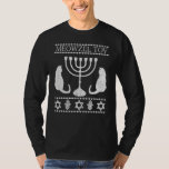Meowzel Tov Chanukah Jewish Cat Owner Ugly Hanukka T-Shirt<br><div class="desc">Meowzel Tov Chanukah Jewish Cat Owner Ugly Hanukkah 2</div>