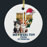 Meowzel Tov Cute Happy Hanukkah Ceramic Ornament<br><div class="desc">Searching for great gifts for Chrismukkah,  Christmas or Hanukkah? Check out this item and our full collection of fun,  unique personalized items for that special someone in your circle.</div>