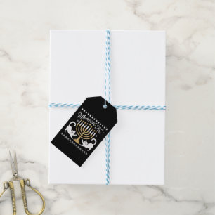 Meowzel Tov Funny Chanukah Hanukkah Ugly Sweater Gift Tags