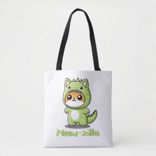 Meowzilla_Cute Little Cat Tote Bag