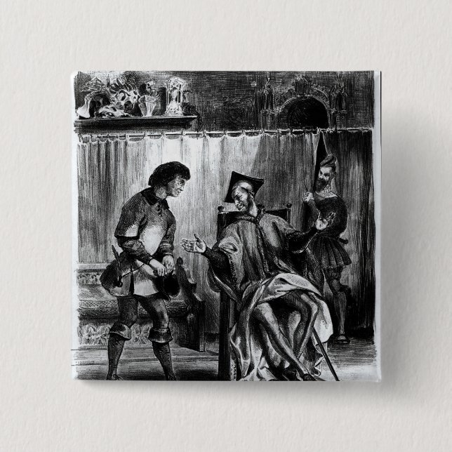 Mephistopheles and the Pupil Pinback Button (Front)