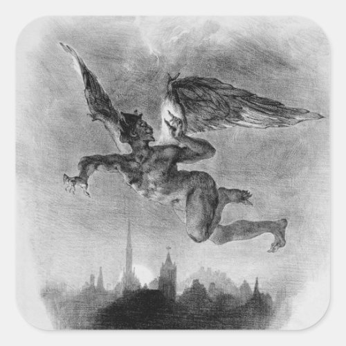 Mephistopheles Prologue in the Sky Square Sticker