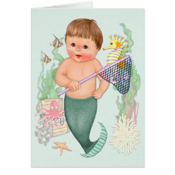 Mer Boy With Net by Spice at Zazzle