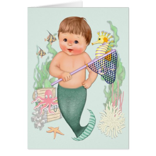 Mer Boy with Net Cards (Front)
