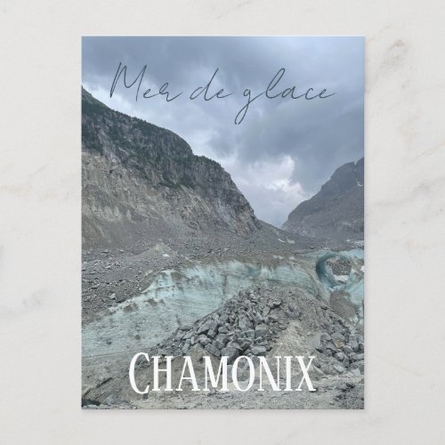 Mer de glac Chamonix Mont Blanc French Alpes Postcard