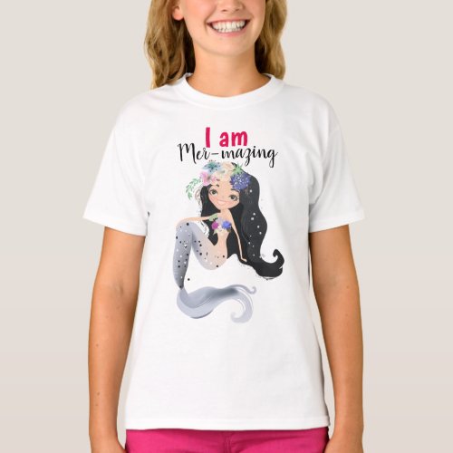 Mer_mazing Girls Hanes TAGLESS T_Shirt