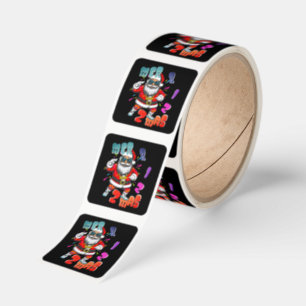 Mer rizz mas - Christmas Rizz funny Santa  Square Sticker