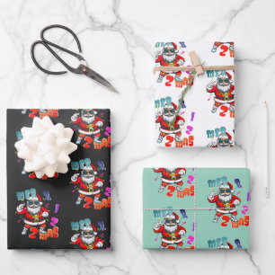 Mer rizz mas - Christmas Rizz funny Santa Wrapping Paper Sheets