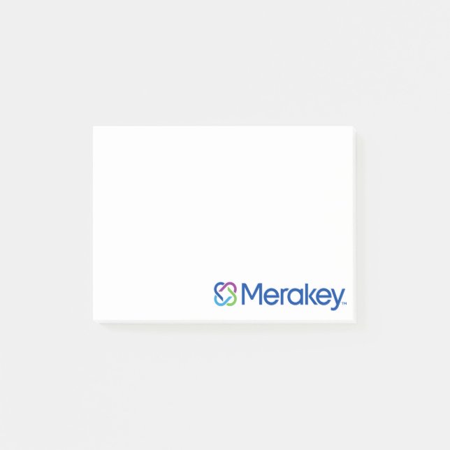 Merakey Logo 4x3" Post-It Notes (Front)