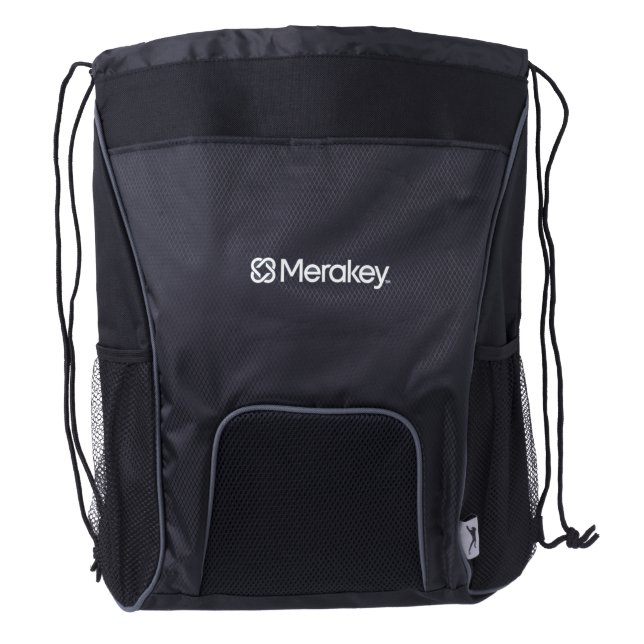 Merakey Logo Drawstring Backpack (Front)