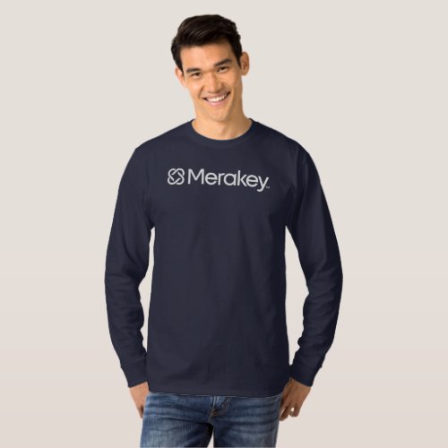 Merakey Logo Navy Long_Sleeve T_Shirt