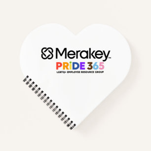 Merakey PRIDE Spiral Heart Shaped Notebook