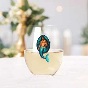 Merbear Lagoon - Cheydan Tidemarsh Stemless Wine Glass
