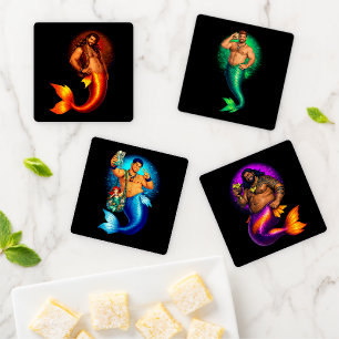 Merbear Lagoon Colletion 01 Coaster Set