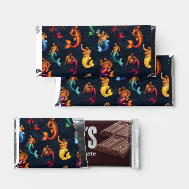 Merbear Lagoon Hershey Bar Favors (Front)