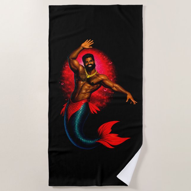 Merbear Lagoon - Kwame Nsu Beach Towel (Front)