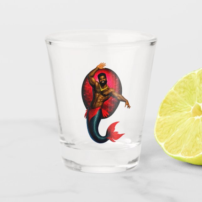 Merbear Lagoon - Kwame Nsu Shot Glass (Front)