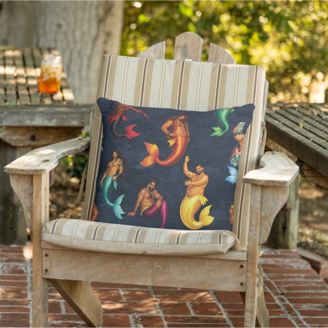 Merbear Lagoon Outdoor Pillow (Chair)