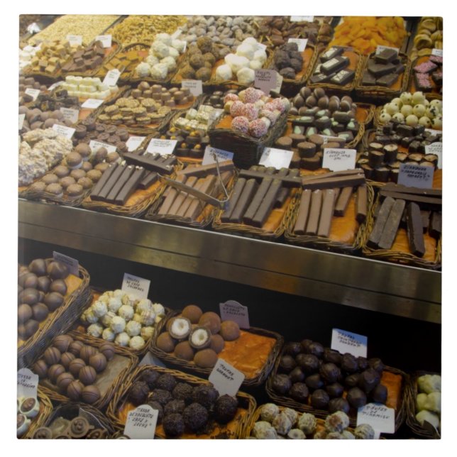 Mercat de Sant Josep, assorted chocolate candy Tile (Front)