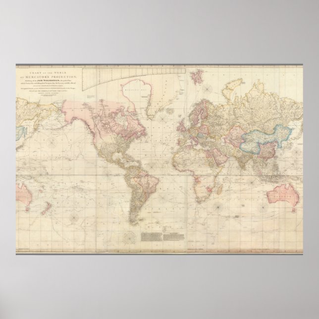 Mercator Map of the World Poster (Front)