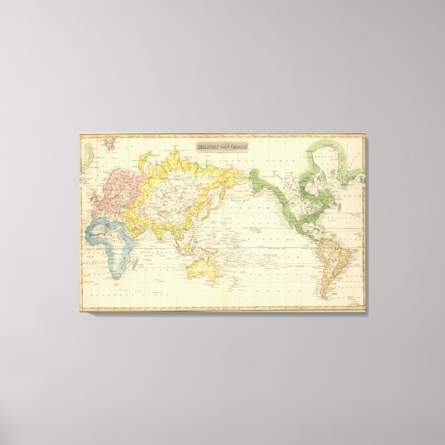 Mercator's Chart 2 Canvas Print (Front)