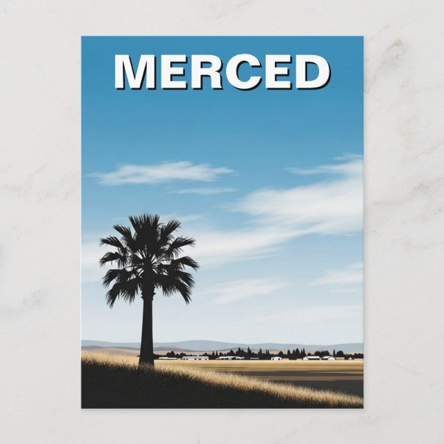 Merced California Central Valley Postcard (Front)