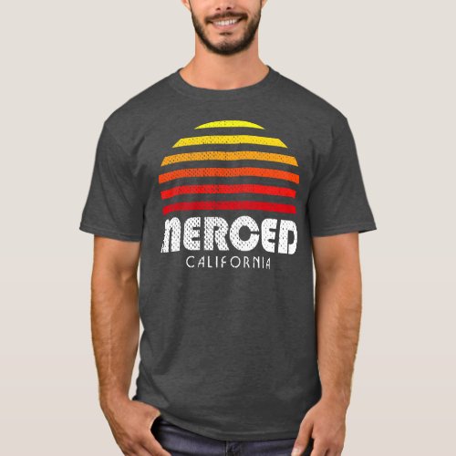 Merced California Sunset Retro T_Shirt