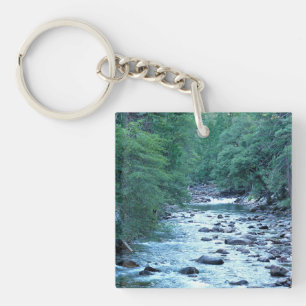Merced River by Happy Isles, Yosemite, CA Keychain
