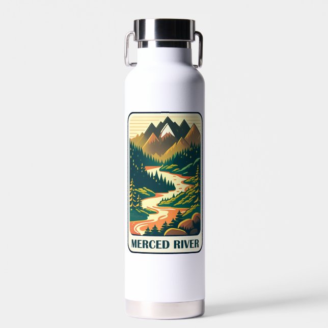 Merced River California Colors Water Bottle (Front)