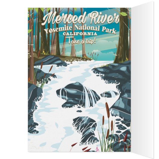 Merced River California travel poster (Inside (Left))