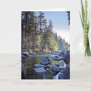 Merced River   Yosemite National Park at Sunrise Card