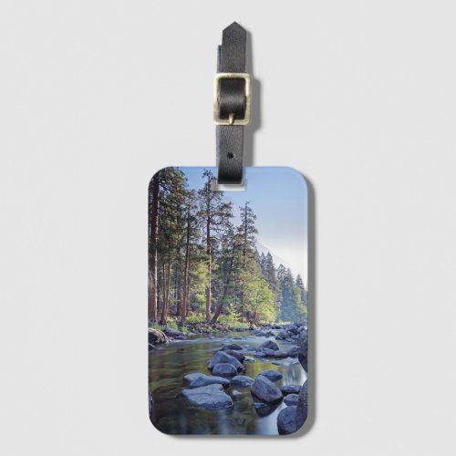 Merced River  Yosemite National Park at Sunrise Luggage Tag