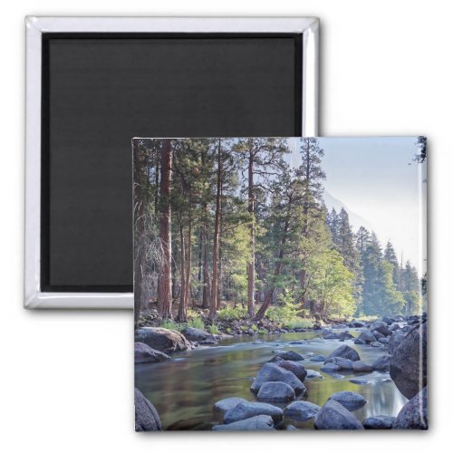 Merced River  Yosemite National Park at Sunrise Magnet