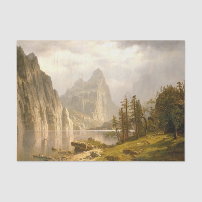 Merced River-Yosemite Valley, Albert Bierstadt Tissue Paper (Front)
