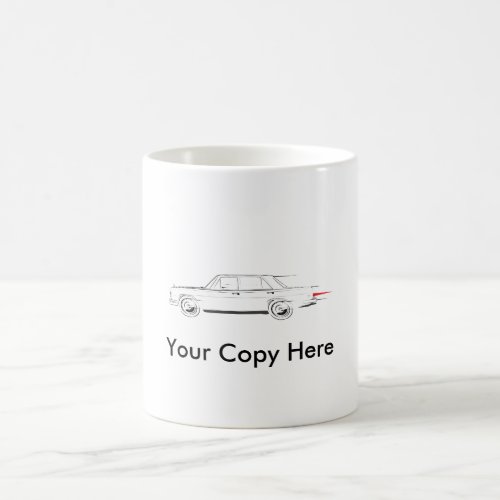 Mercedes 280 SE W108 for White Backgrounds Coffee Mug