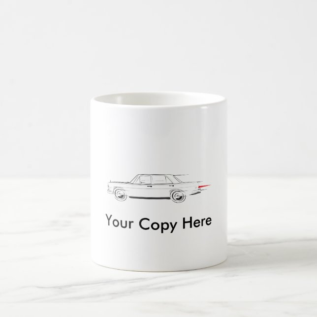 Mercedes 280 SE W108 for White Backgrounds Coffee Mug (Center)